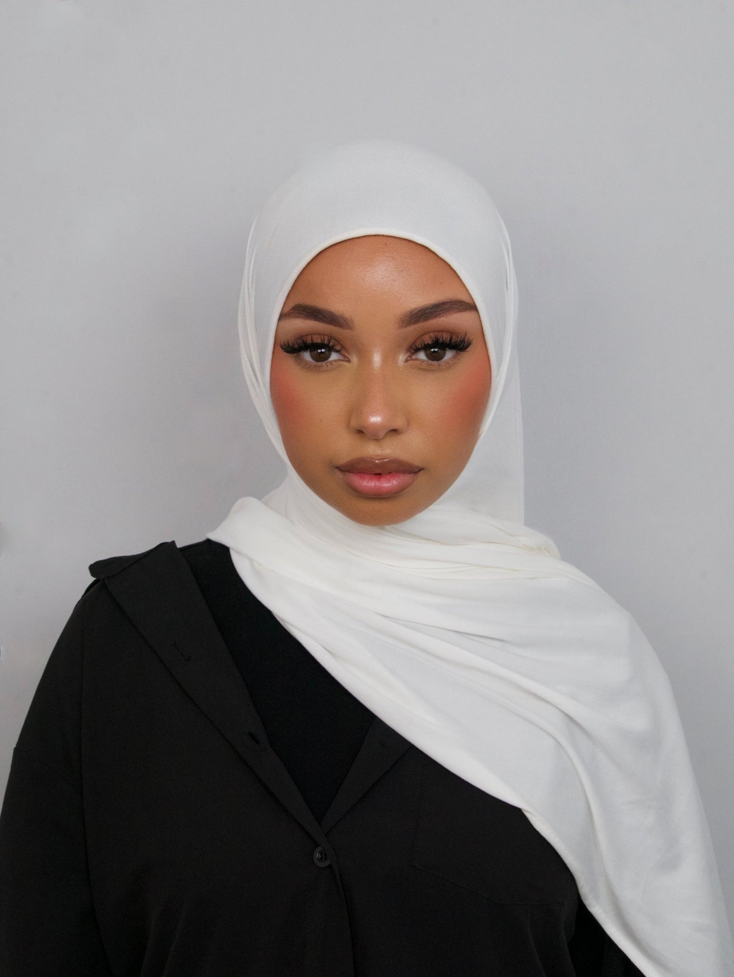 WHITE JERSEY BAMBOO HIJAB