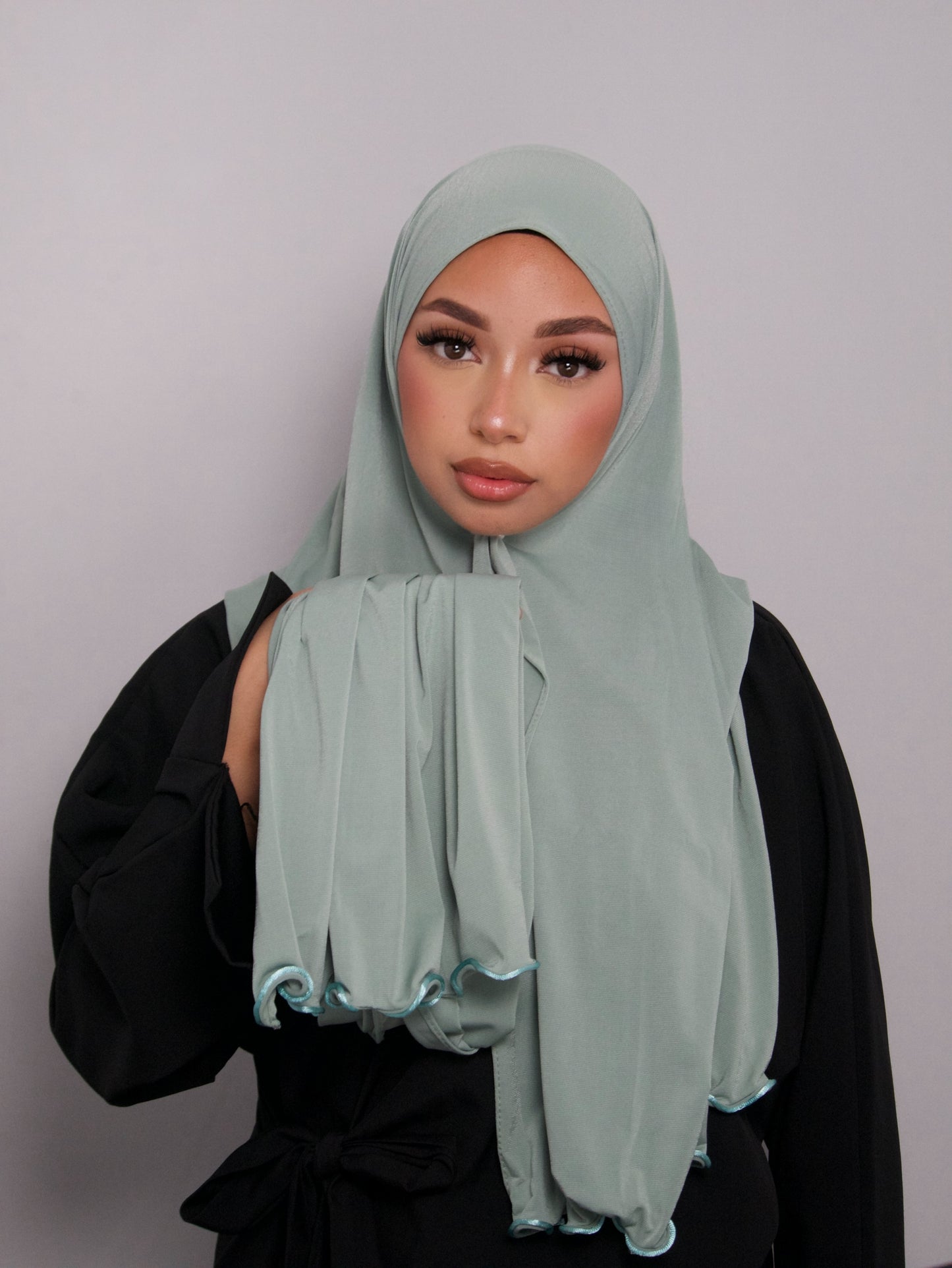 HIJAB JERSEY PREMIUM VERT SAUGE