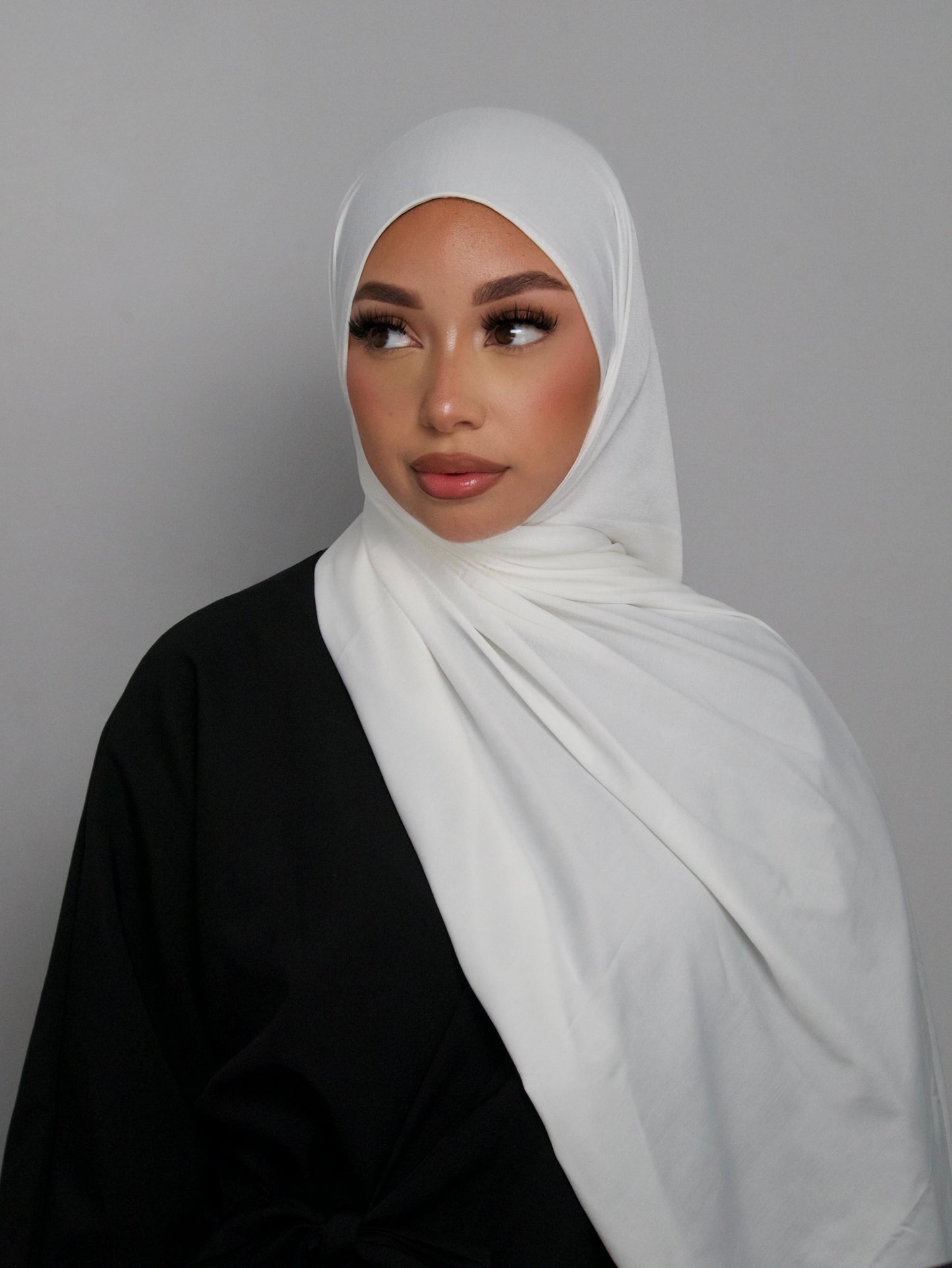 WHITE PREMIUM JERSEY HIJAB