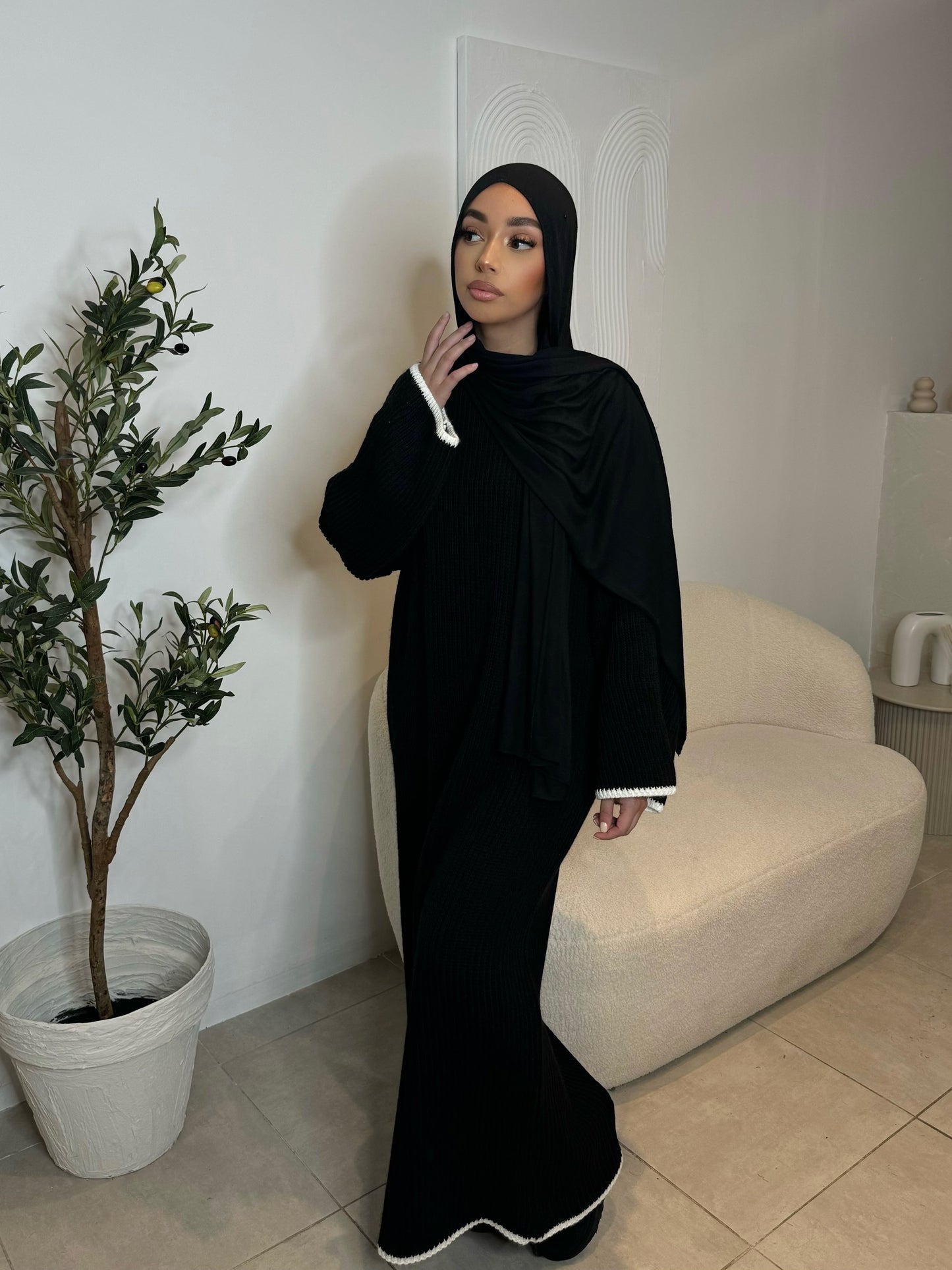 ROBE LONGUE NOIRE EN MAILLE