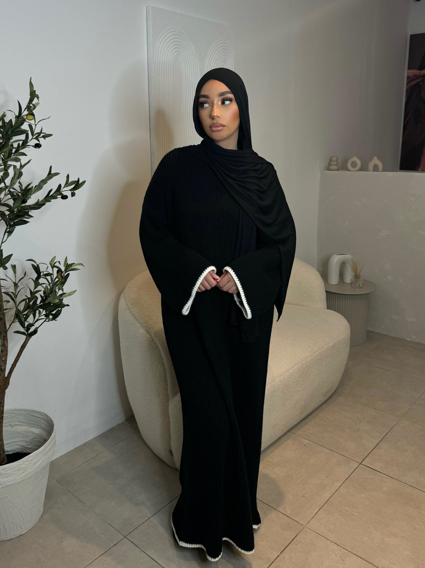 ROBE LONGUE NOIRE EN MAILLE