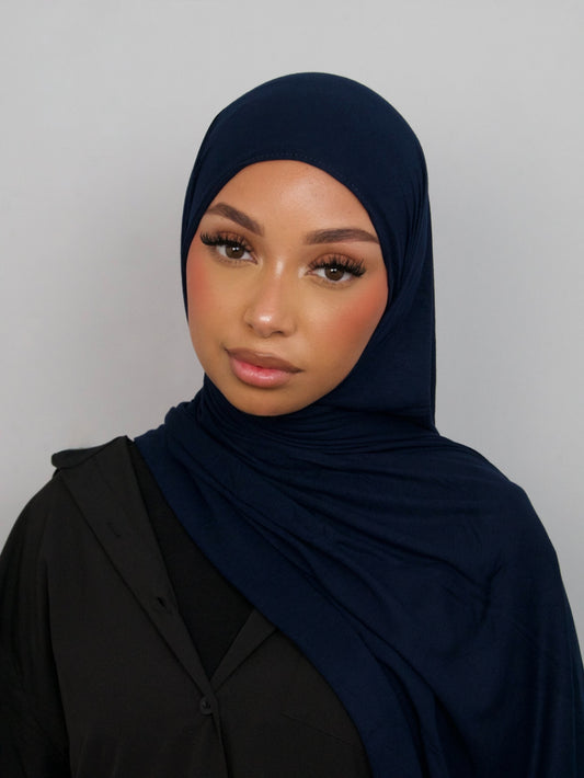 HIJAB JERSEY BAMBOO BLEU MARINE
