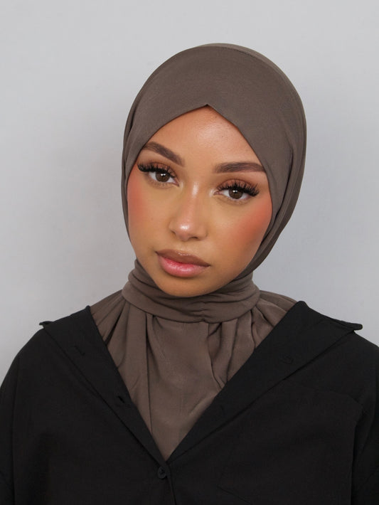 HIJAB CAGOULE MOKA