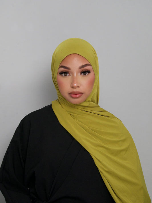 HIJAB JERSEY PREMIUM VERT OLIVE