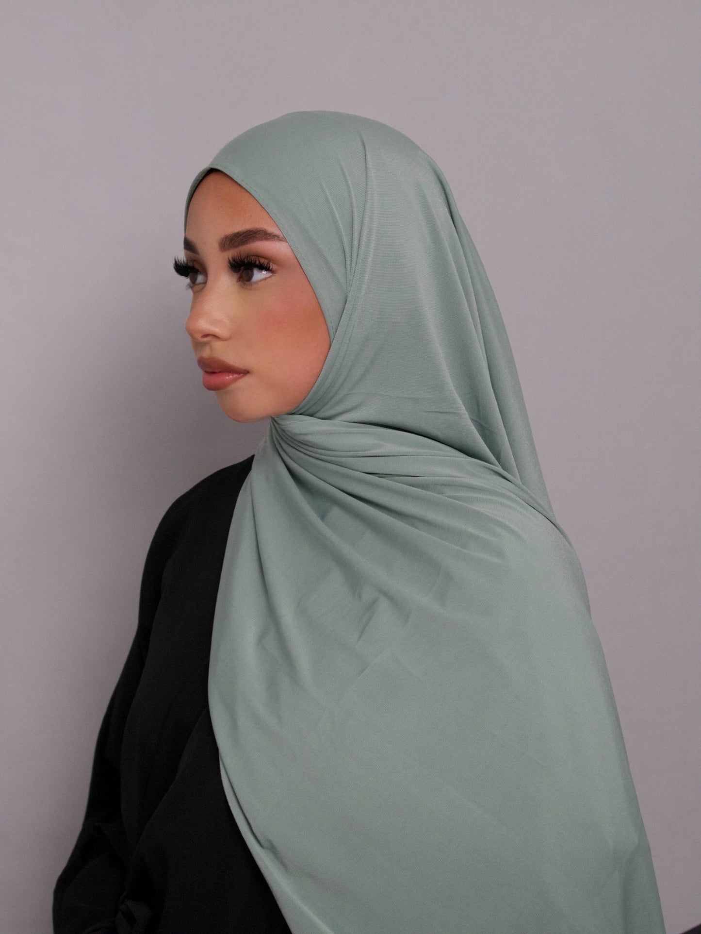 HIJAB JERSEY PREMIUM VERT SAUGE 