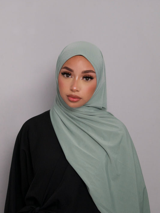 HIJAB JERSEY PREMIUM VERT SAUGE 
