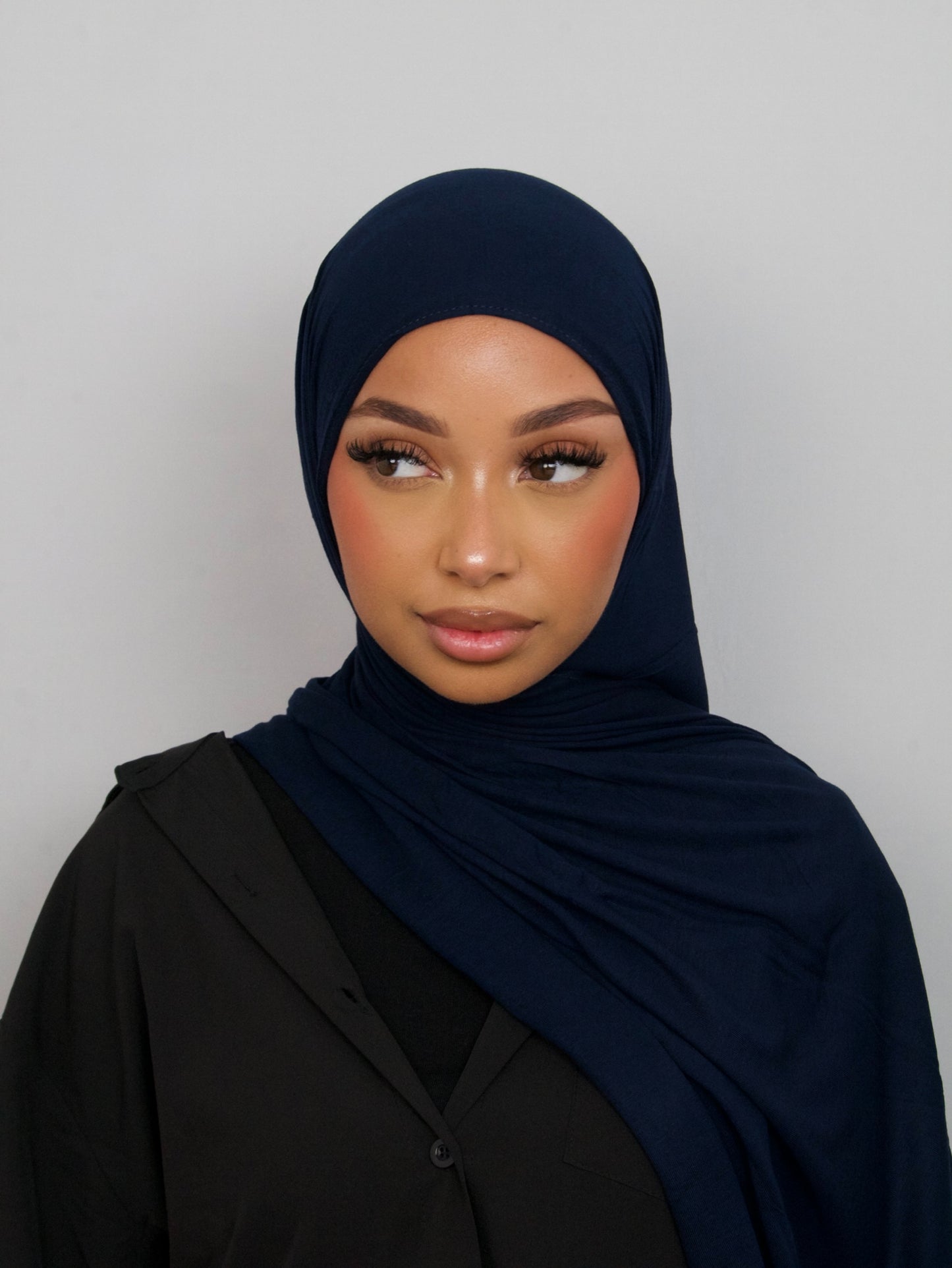NAVY JERSEY BAMBOO HIJAB