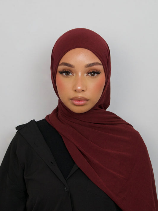 HIJAB JERSEY BAMBOO BORDEAUX