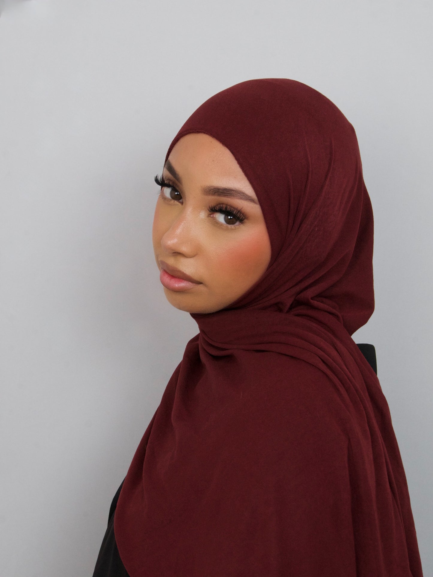 HIJAB JERSEY BAMBOO BORDEAUX