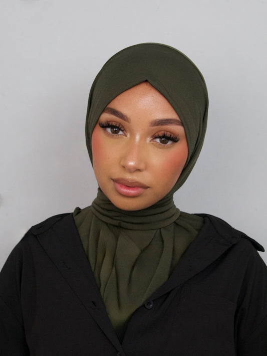 HIJAB CAGOULE KAKI