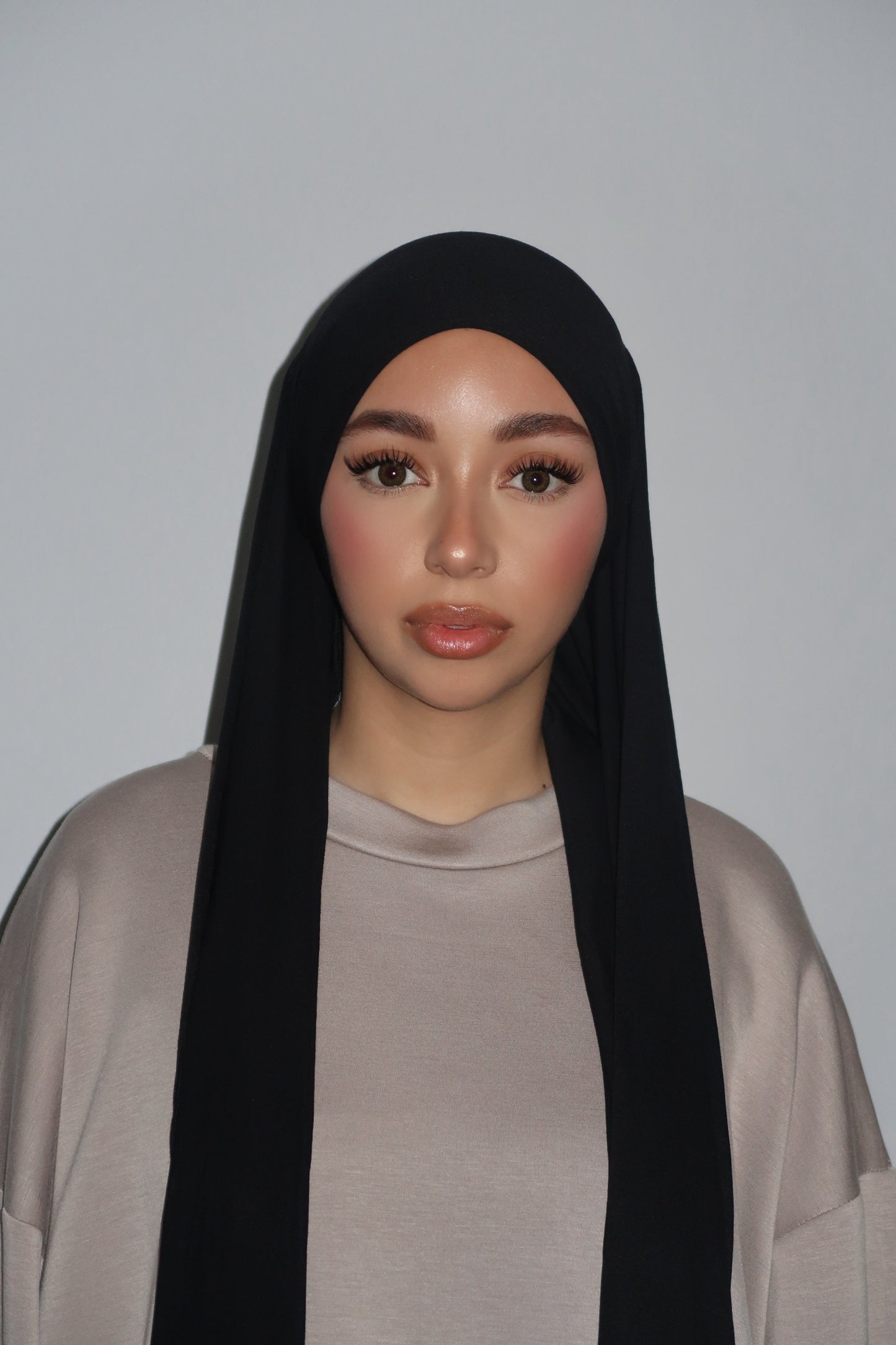 BLACK INTEGRATED UNDERSCARF JERSEY HIJAB